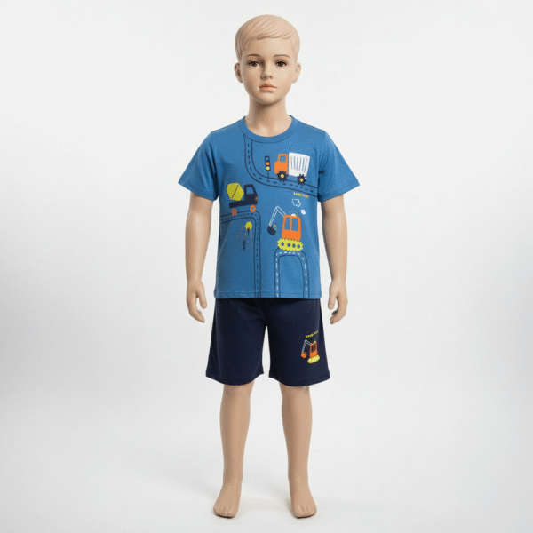 CJ MASC. CAMISETA M/M BERMUDA MOLETINHO - CAR BEEP BEEP 1-2-3
