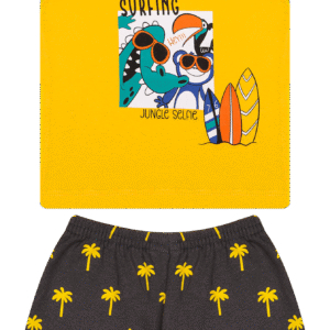 CJ MASC. REGATA M/M BERMUDA MOLETINHO - HEY GO SURFING 1-2-3
