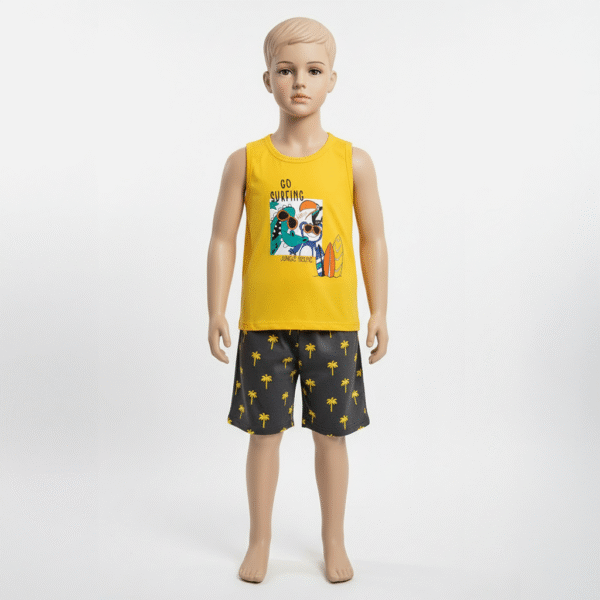CJ MASC. REGATA M/M BERMUDA MOLETINHO - HEY GO SURFING 1-2-3