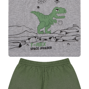 CJ MASC. REGATA M/M BERMUDA MOLETINHO - T- REX SPACE INVADER 1-2-3