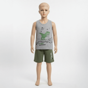 CJ MASC. REGATA M/M BERMUDA MOLETINHO - T- REX SPACE INVADER 1-2-3