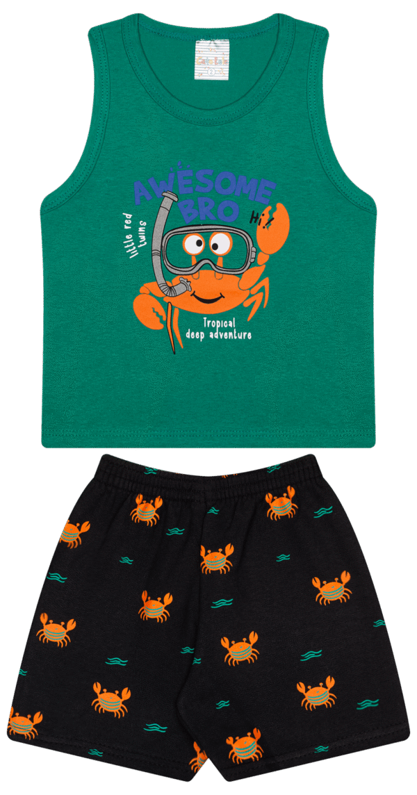 CJ MASC. REGATA M/M BERMUDA MOLETINHO - AWESOME BRO 1-2-3 - Imagem 2
