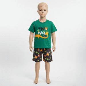 CJ MASC. CAMISETA M/M BERMUDA MICROFIBRA - HELLO FRIENDS CUTE 1-2-3