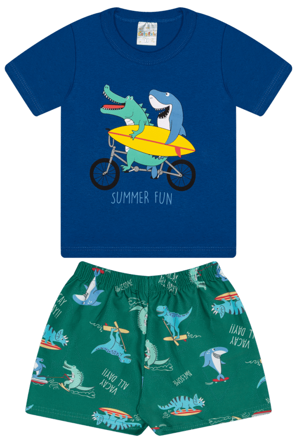CJ MASC. CAMISETA M/M BERMUDA MICROFIBRA - SUMMER FUN 1-2-3 - Imagem 2