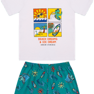 CJ MASC. CAMISETA M/M BERMUDA MICROFIBRA - BEACH DREANS 1-2-3