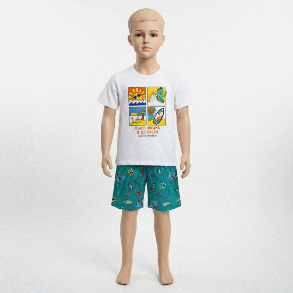 CJ MASC. CAMISETA M/M BERMUDA MICROFIBRA - BEACH DREANS 1-2-3