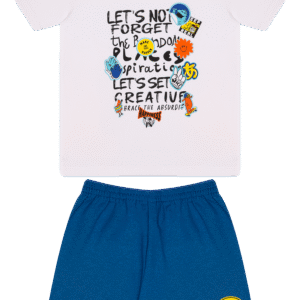 CJ MASC. CAMISETA M/M BERMUDA MOLETINHO - LETS NOT FORGET CREATIVE 4-6-8