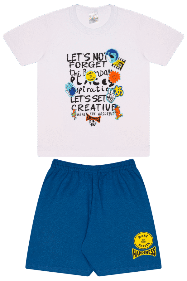 CJ MASC. CAMISETA M/M BERMUDA MOLETINHO - LETS NOT FORGET CREATIVE 4-6-8 - Imagem 2