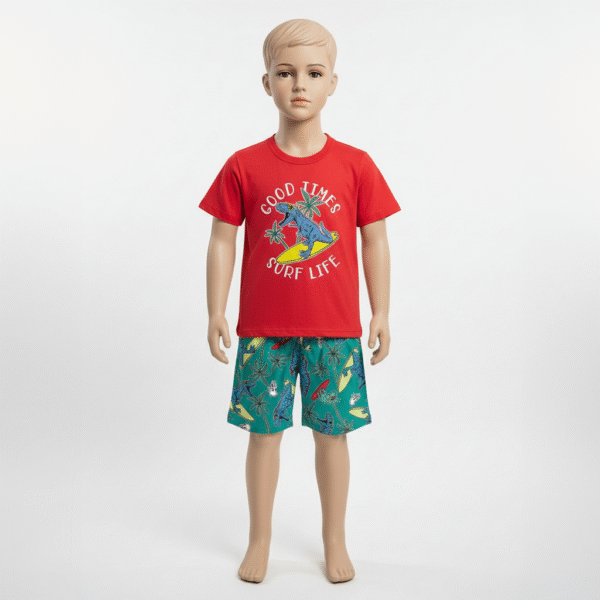 CJ MASC. CAMISETA M/M BERMUDA MICROFIBRA - GOOD TIMES SURF LIFE 4-6-8