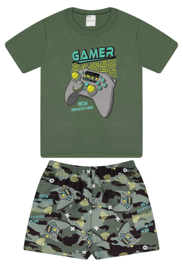CJ MASC. CAMISETA M/M BERMUDA MICROFIBRA - GAMER NEW ADVENTURE 4-6-8 - Imagem 2