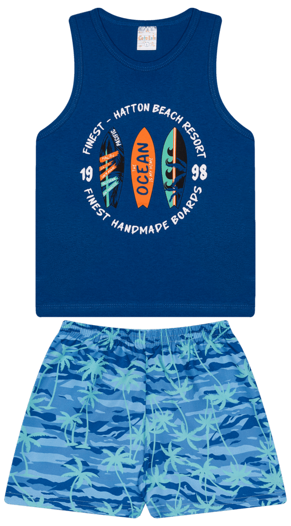 CJ MASC. REGATA M/M BERMUDA MICROFIBRA - THE OCEAN IS MY HOME 4-6-8 - Imagem 2