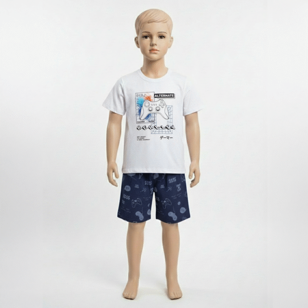 CJ MASC. CAMISETA M/M BERMUDA MOLETINHO - ALTERNATE REALITY 10-12-14