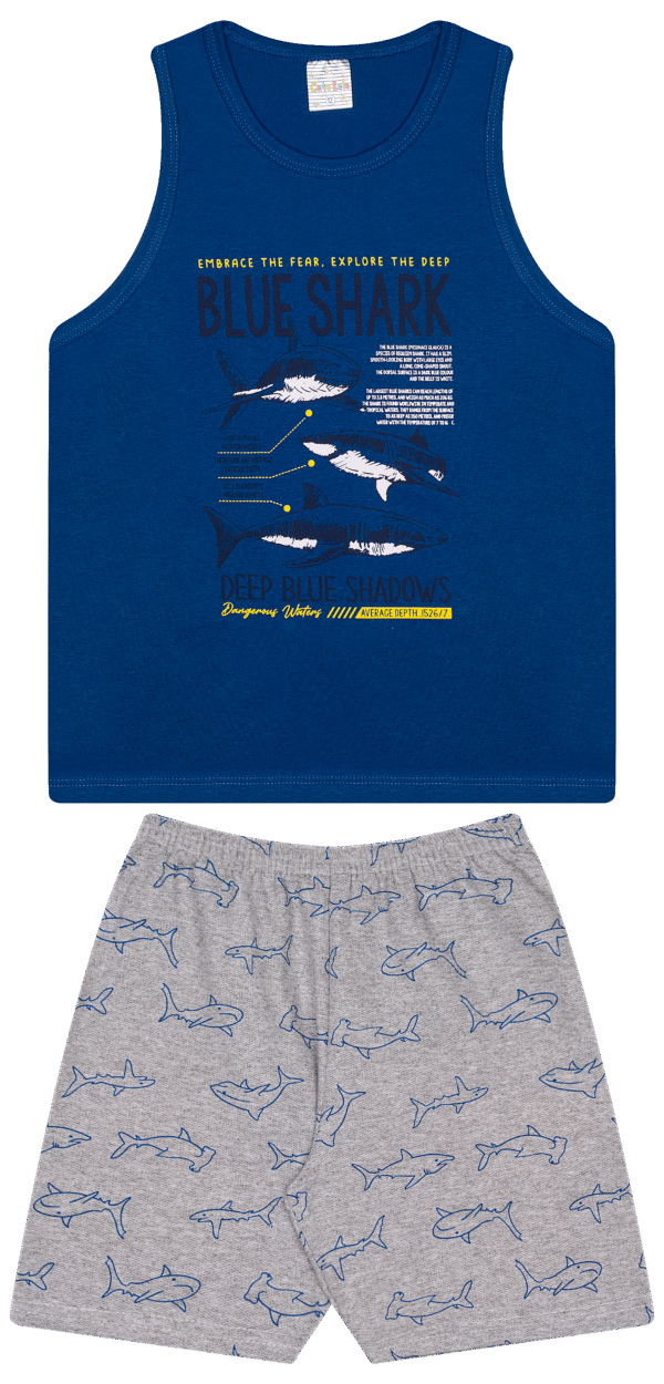 CJ MASC. REGATA M/M BERMUDA MOLETINHO - BLUE SHARK 10-12-14