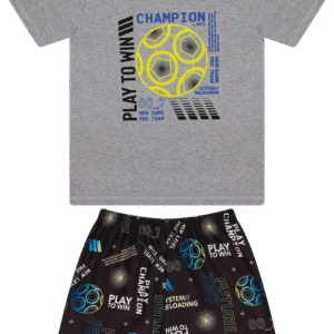 CJ MASC. CAMISETA M/M BERMUDA MICROFIBRA - PLAY TO WIN CHAMPION 10-12-14