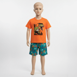 CJ MASC. CAMISETA M/M BERMUDA MICROFIBRA - DINOSSAURO 10-12-14