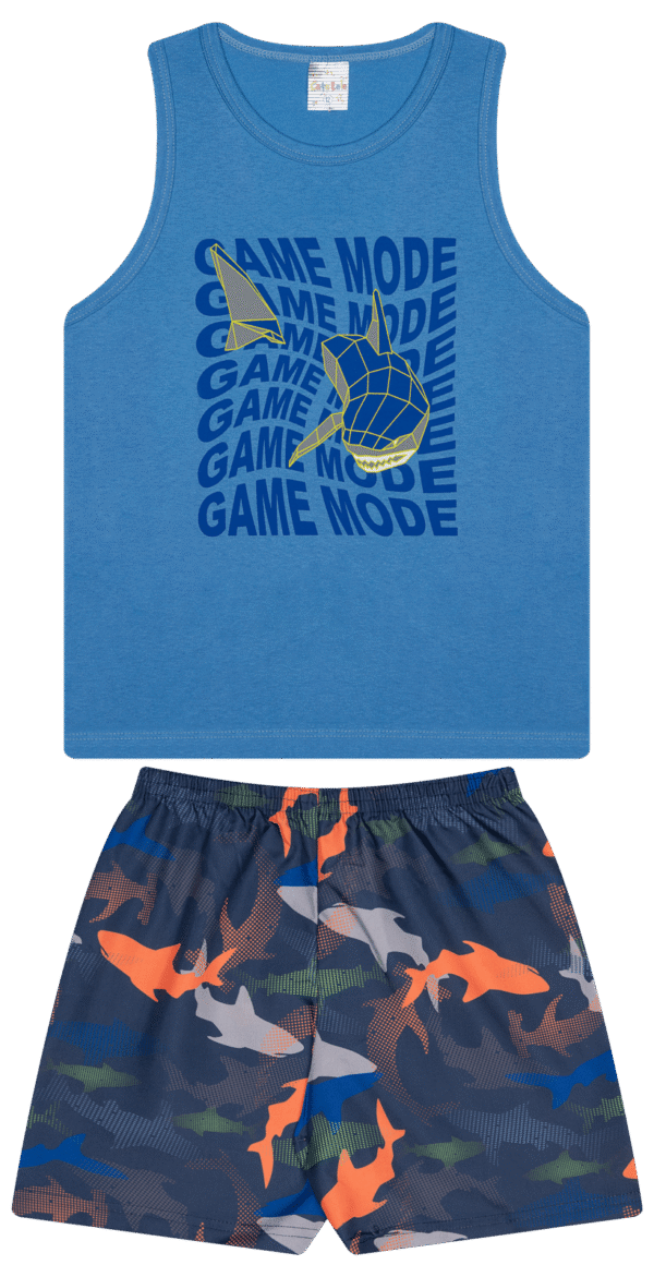 CJ MASC. REGATA M/M BERMUDA MICROFIBRA - GAME MODE SHARK 10-12-14 - Imagem 2