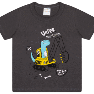 CAMISETA MASC. M/M GOLA REDONDA - UNDER CONSTRUCTION DINO 1-2-3