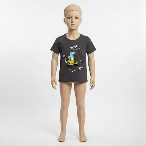 CAMISETA MASC. M/M GOLA REDONDA - UNDER CONSTRUCTION DINO 1-2-3