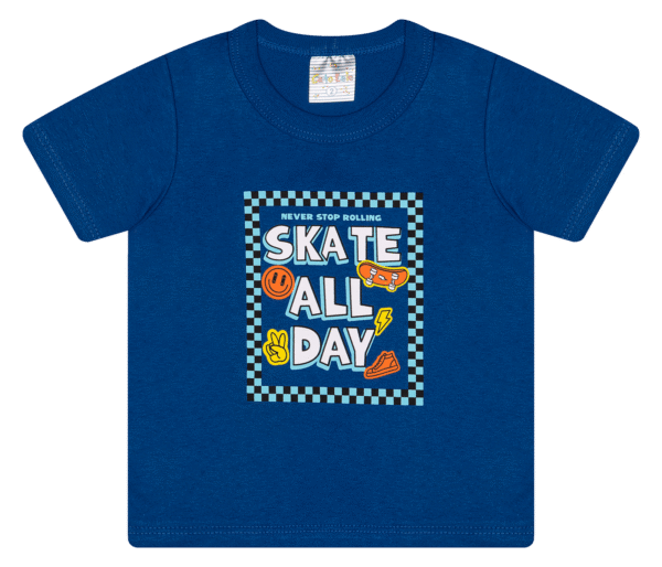 CAMISETA MASC. M/M GOLA REDONDA - SKATE ALL DAY 1-2-3 - Imagem 2
