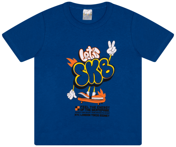 CAMISETA MASC. M/M GOLA REDONDA - LETS OF THE SKATEPARK 4-6-8 - Imagem 2