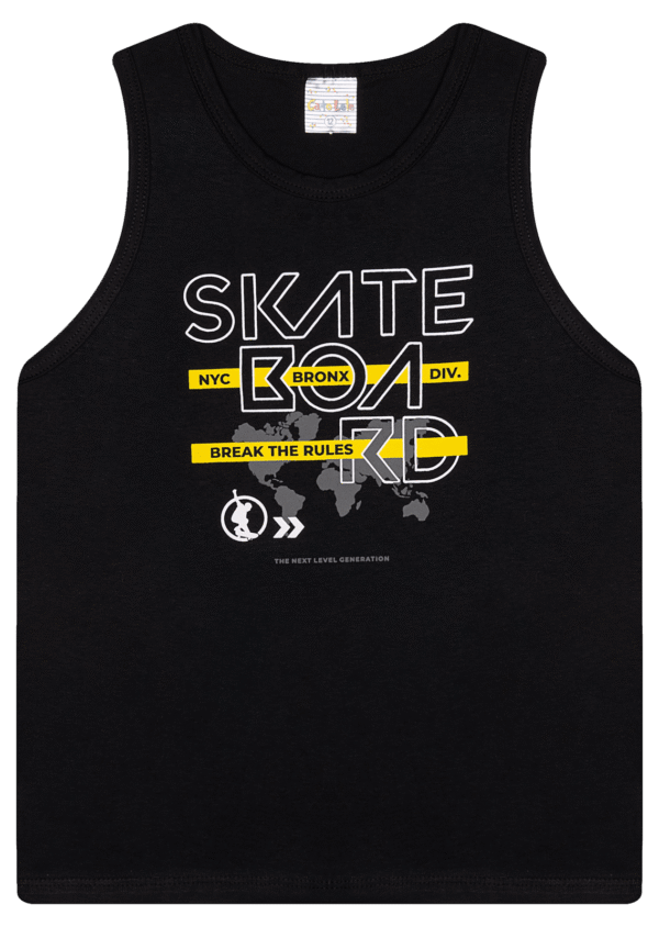 REGATA MASC. M/M - SKATE BREAK THE RULES 10-12-14 - Imagem 2