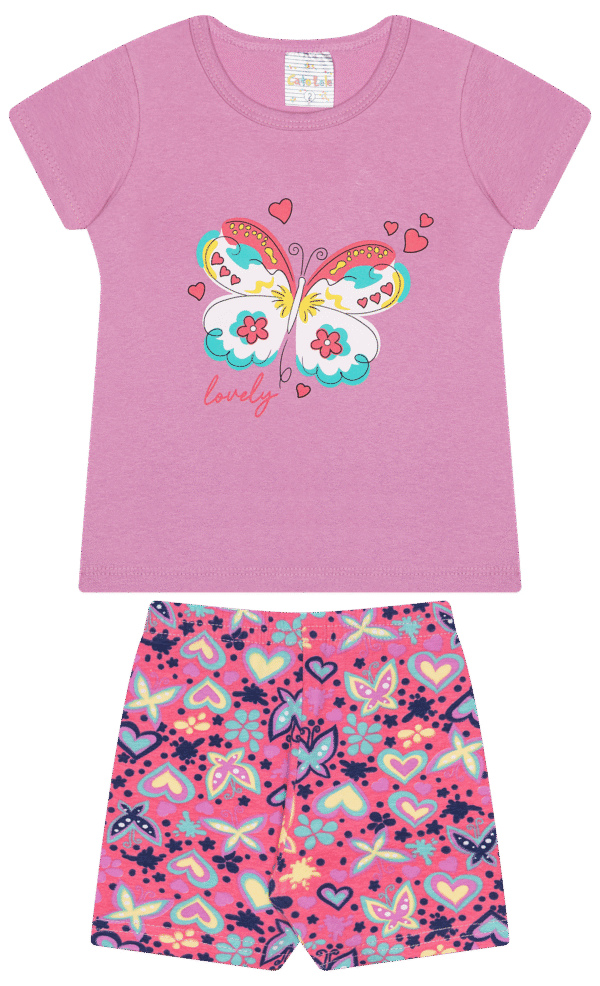CJ FEM. BLUSA COTTON CICLISTA COTTON - BUTTERFLY LOVELY 1-2-3