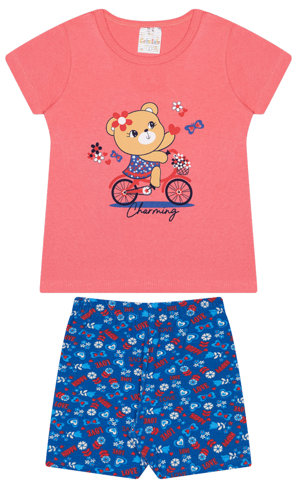 CJ FEM. BLUSA COTTON CICLISTA COTTON - CHARMING LITTLE BEAR 1-2-3