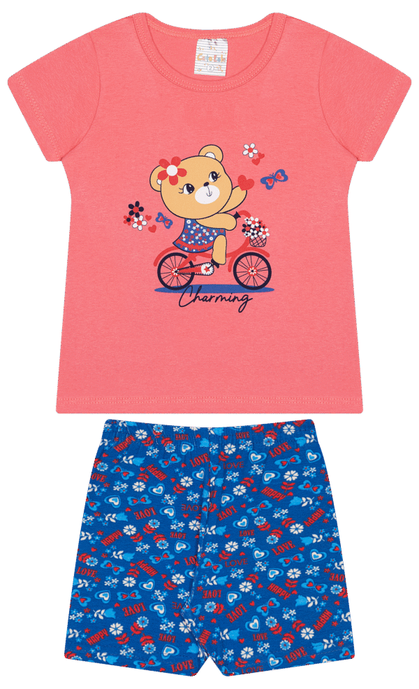CJ FEM. BLUSA COTTON CICLISTA COTTON - CHARMING LITTLE BEAR 1-2-3