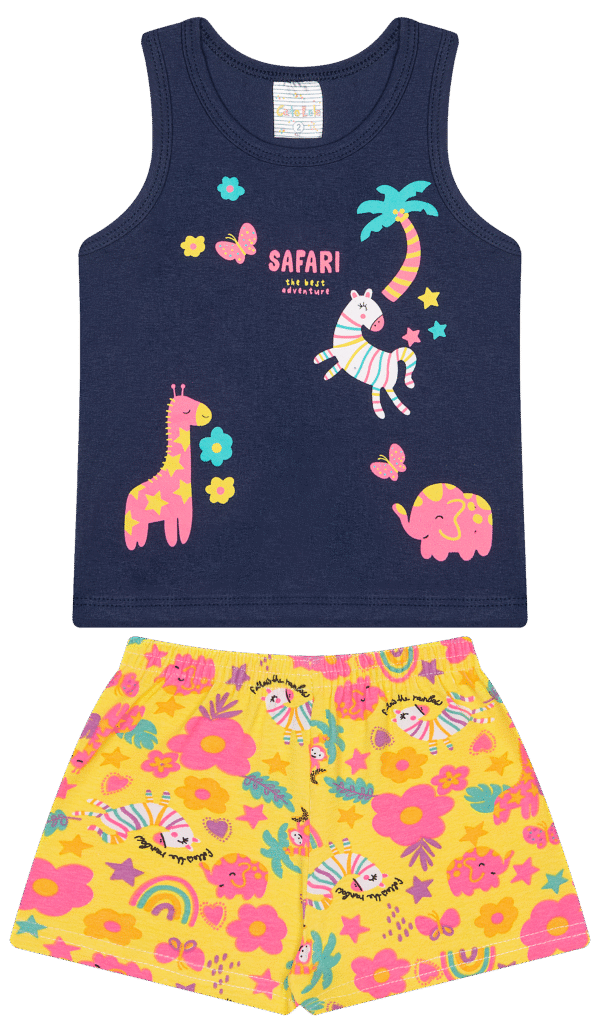 CJ FEM. REGATA COTTON SHORTS COTTON - SAFARI THE BEST ADVENTURE 1-2-3