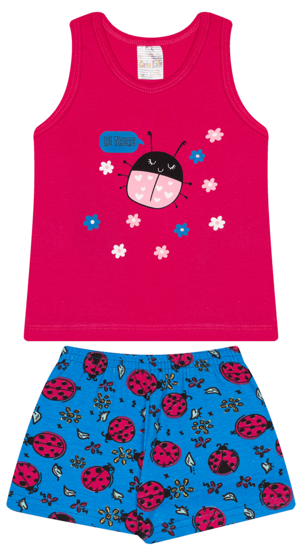 CJ FEM. REGATA COTTON SHORTS COTTON - HI THERE LADYBIRD 1-2-3 - Imagem 2