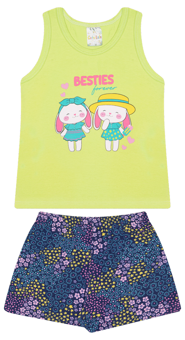 CJ FEM. REGATA COTTON SHORTS COTTON - BESTIES FOREVER 1-2-3