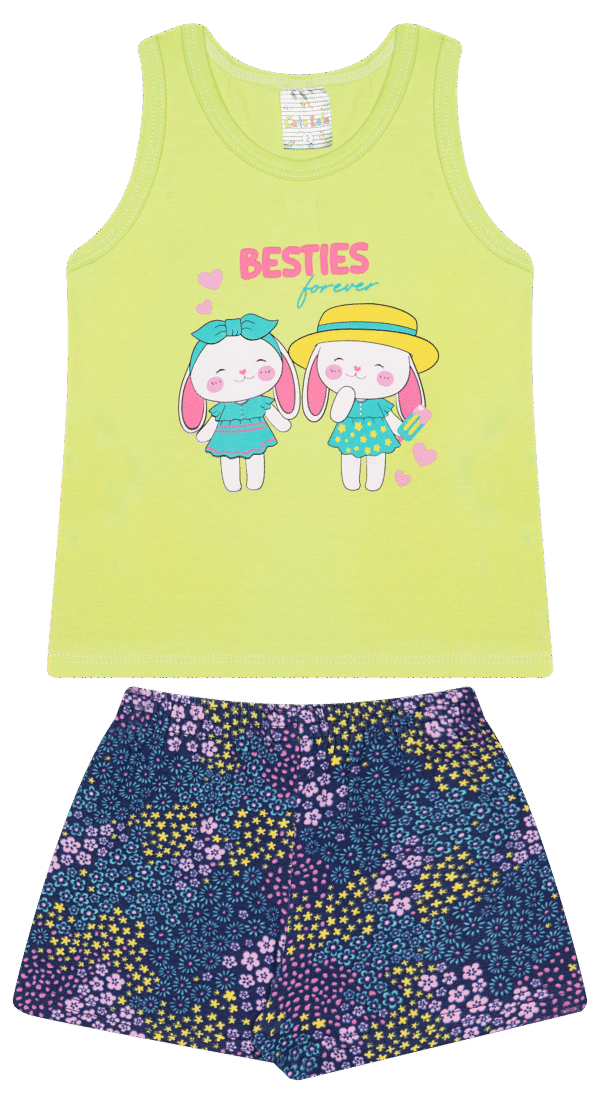 CJ FEM. REGATA COTTON SHORTS COTTON - BESTIES FOREVER 1-2-3