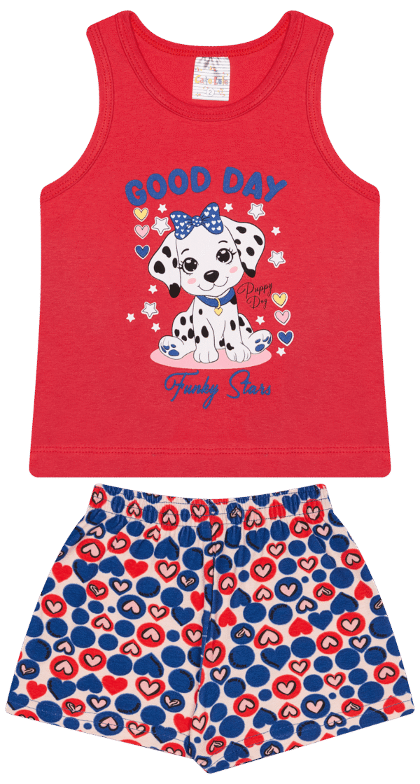 CJ FEM. REGATA COTTON SHORTS COTTON - GOOD DAY STARS 1-2-3 - Imagem 2