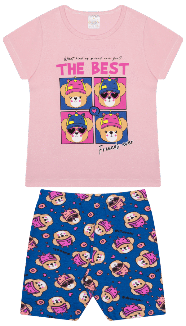 CJ FEM. BLUSA COTTON CICLISTA COTTON - THE BEST FRIENDS EVER 4-6-8 - Imagem 2