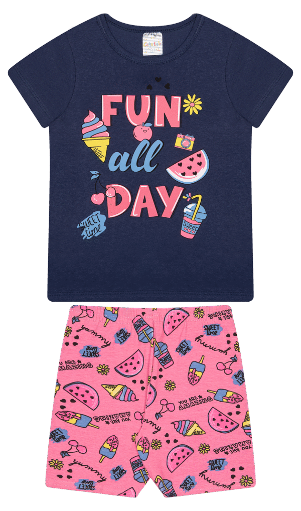 CJ FEM. BLUSA COTTON CICLISTA COTTON - FUN ALL DAY 4-6-8