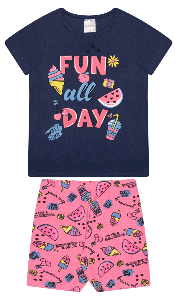 CJ FEM. BLUSA COTTON CICLISTA COTTON - FUN ALL DAY 4-6-8 - Imagem 2