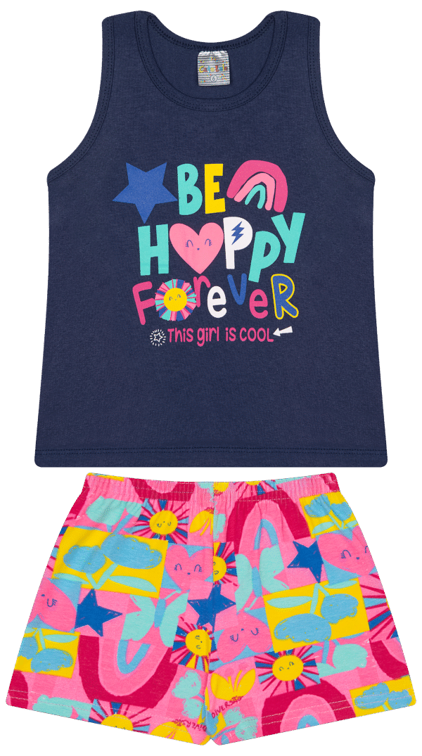 CJ FEM. REGATA COTTON SHORTS COTTON - BE HAPPY FOREVER 4-6-8
