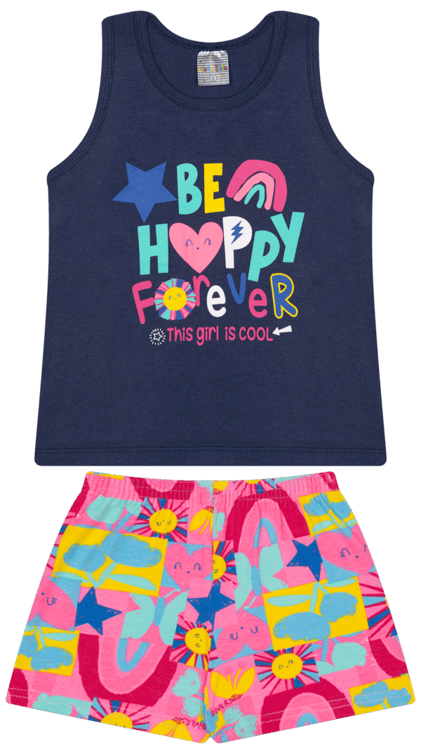 CJ FEM. REGATA COTTON SHORTS COTTON - BE HAPPY FOREVER 4-6-8 - Imagem 2