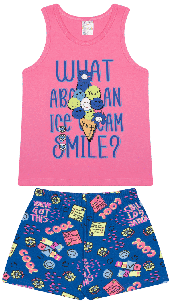 CJ FEM. REGATA COTTON SHORTS COTTON - WHAT SMILE 4-6-8 - Imagem 2