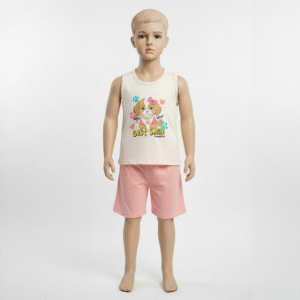 CJ FEM. REGATA COTTON SHORTS MOLETINHO - BEST SMILE DOGS ARE LOVE 4-6-8