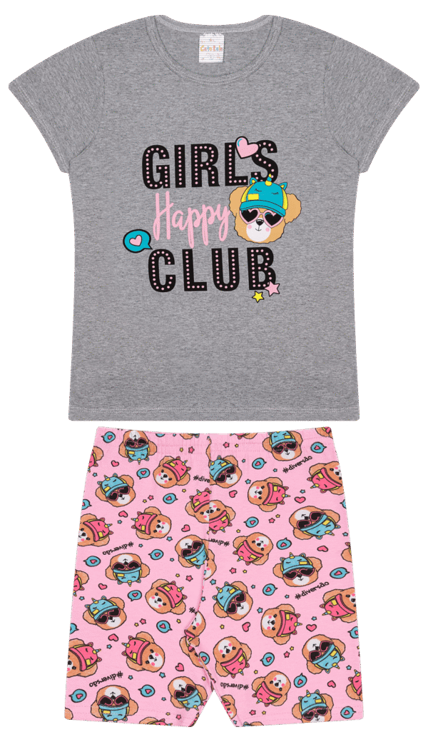 CJ FEM. BLUSA COTTON CICLISTA COTTON - GIRLS HAPPY CLUB 10-12-14 - Imagem 2