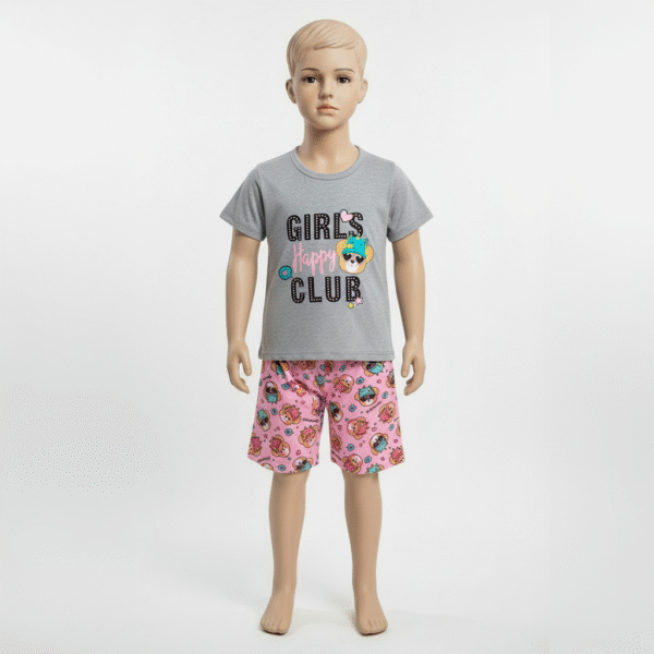 CJ FEM. BLUSA COTTON CICLISTA COTTON - GIRLS HAPPY CLUB 10-12-14