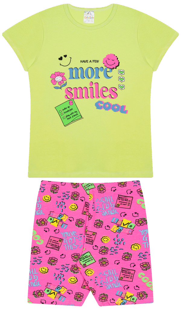 CJ FEM. BLUSA COTTON CICLISTA COTTON - MORE SMILES COOL 10-12-14
