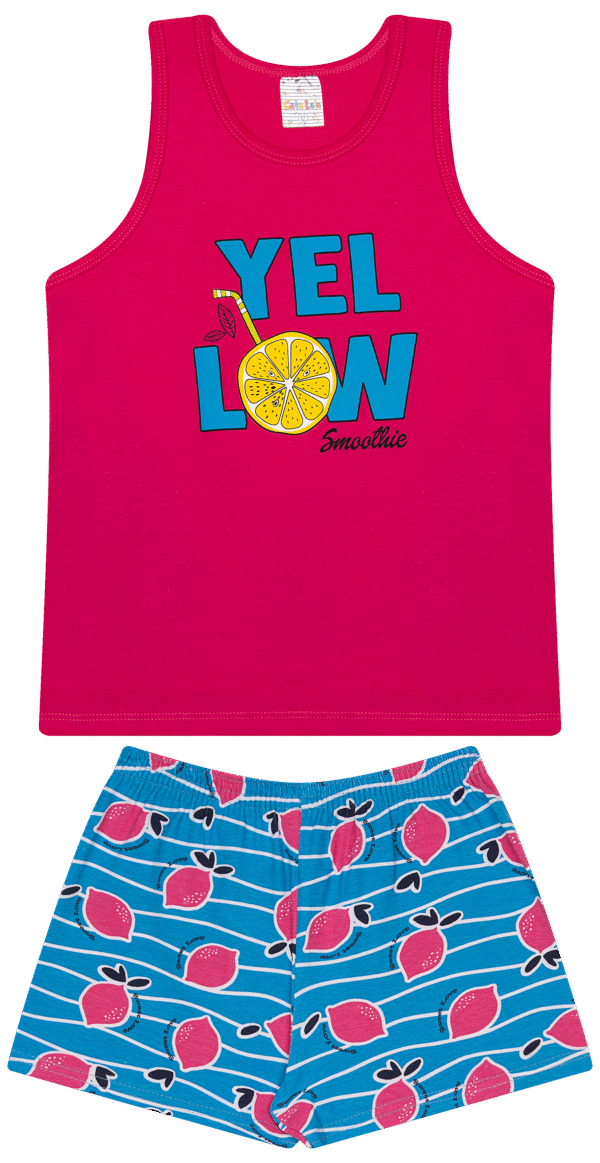CJ FEM. REGATA COTTON SHORTS COTTON - YELLON SMOOTHIE 10-12-14