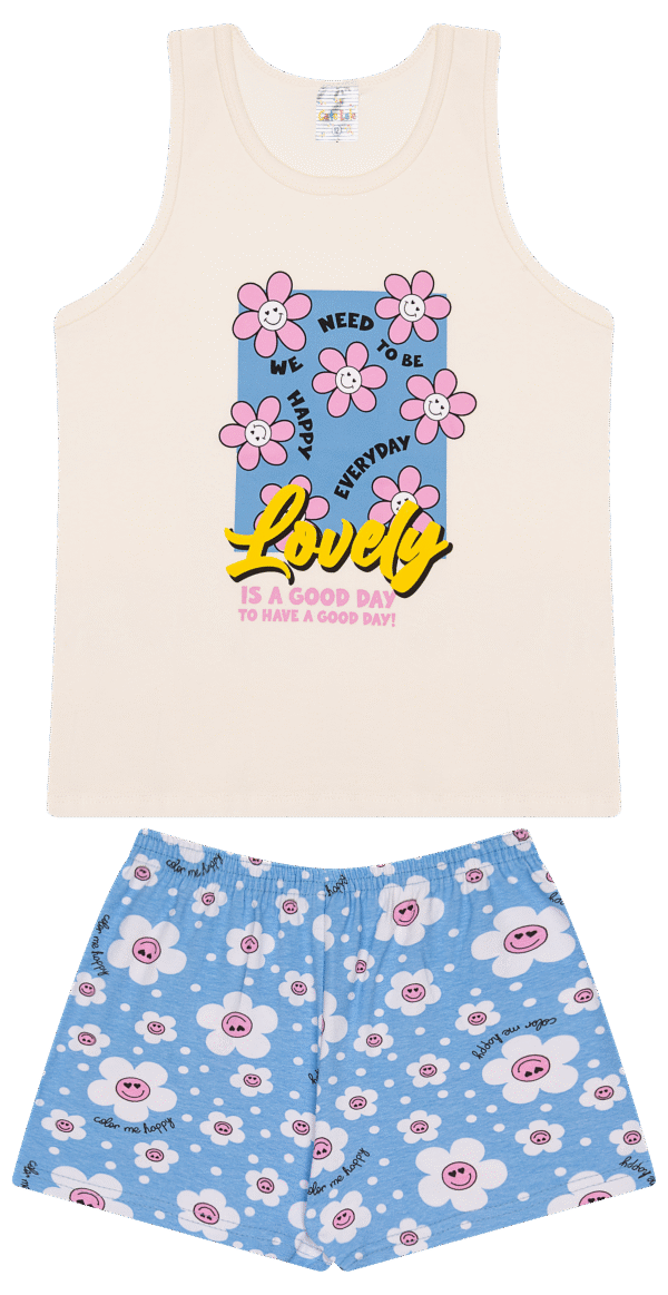 CJ FEM. REGATA COTTON SHORTS COTTON - LOVELY IS A GOOD DAY 10-12-14