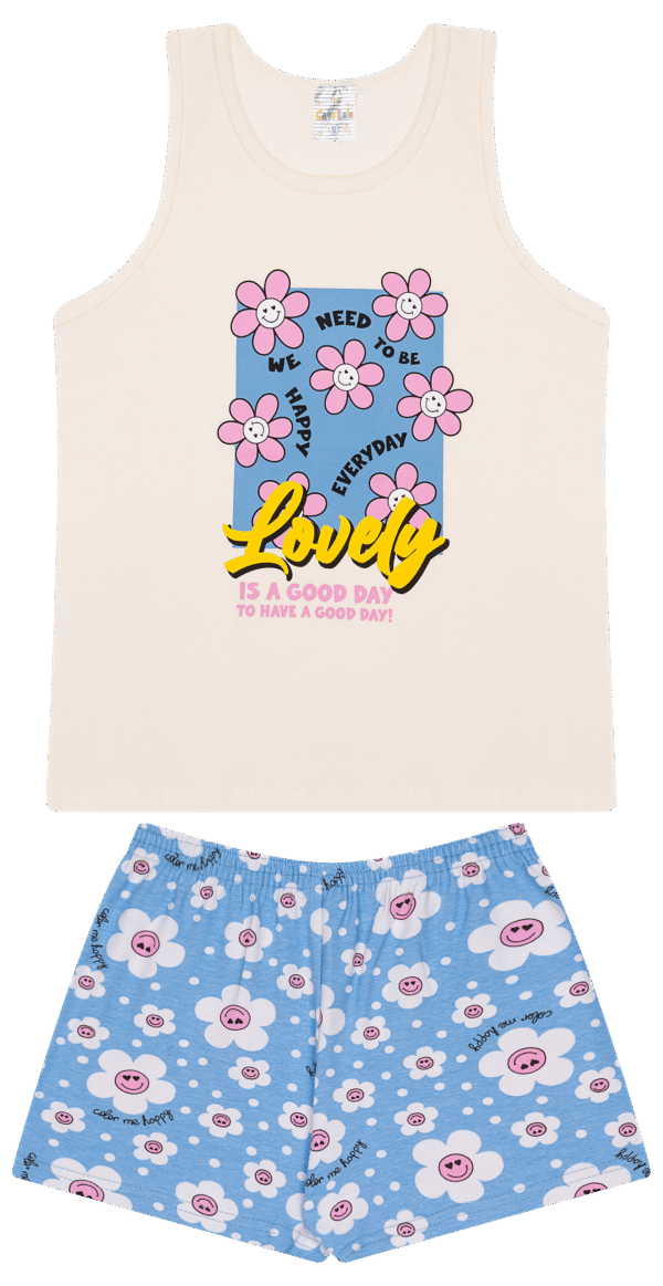 CJ FEM. REGATA COTTON SHORTS COTTON - LOVELY IS A GOOD DAY 10-12-14