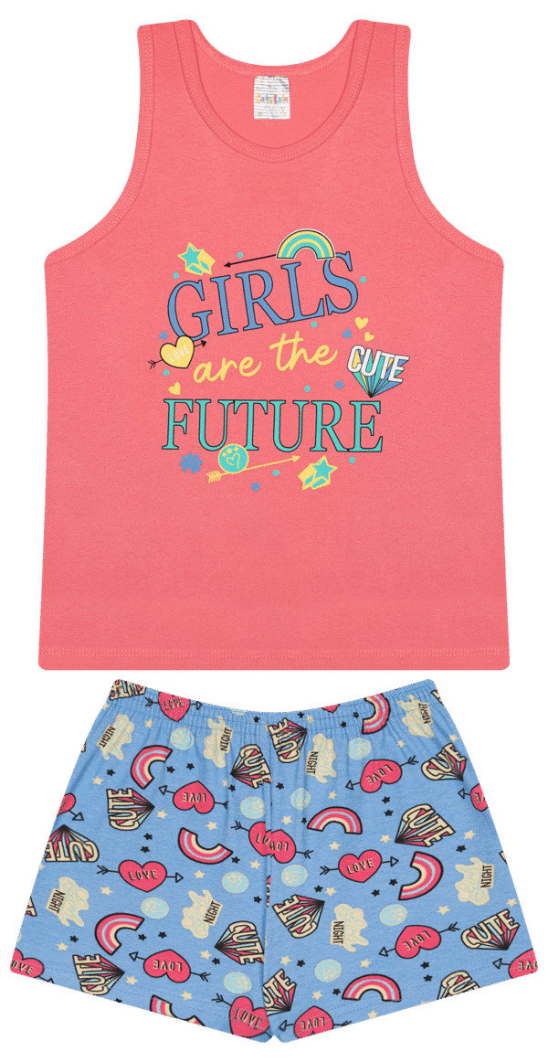 CJ FEM. REGATA COTTON SHORTS COTTON - GIRLS ARE THE FUTTURE 10-12-14 - Imagem 2