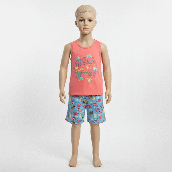 CJ FEM. REGATA COTTON SHORTS COTTON - GIRLS ARE THE FUTTURE 10-12-14