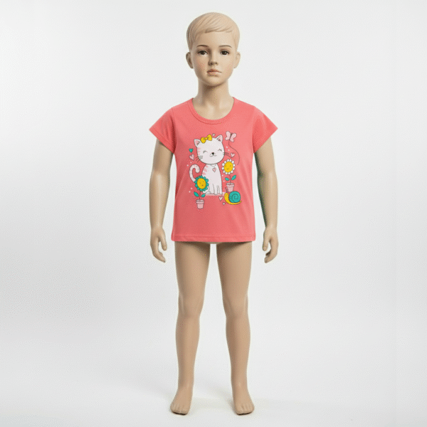 BLUSA FEM. COTTON - CUTE KITTY 1-2-3