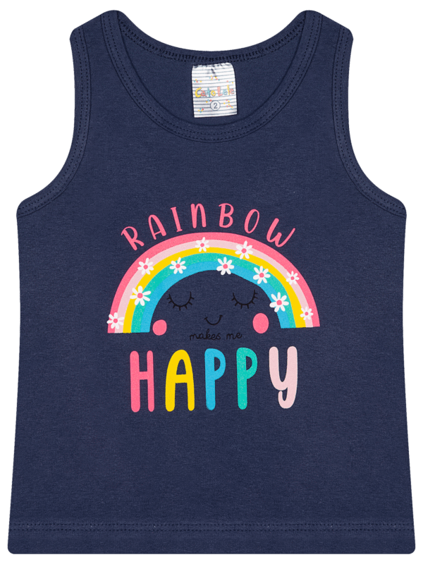 REGATA FEM. COTTON - RAINBOW ME HAPPY 1-2-3 - Imagem 2